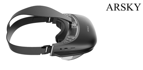 ARSKY All In One Virtual Reality 3D Headset Okulary Bluetooth WiFi SHARP 2560x1440 Ekran 2K