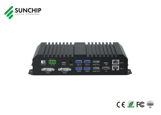 Rockchip RK3588 HD Multimedia Box Octa-Core 8K Double HD Dual Ethernet Edge Computing Terminal AI