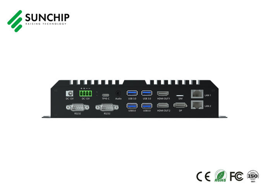 Rockchip RK3588 HD Multimedia Box Octa-Core 8K Double HD Dual Ethernet Edge Computing Terminal AI